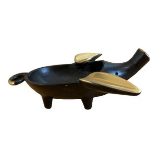 Rare 8.5" Walter Bosse Pig Ashtray for Cigars, Circa 1950s For Sale