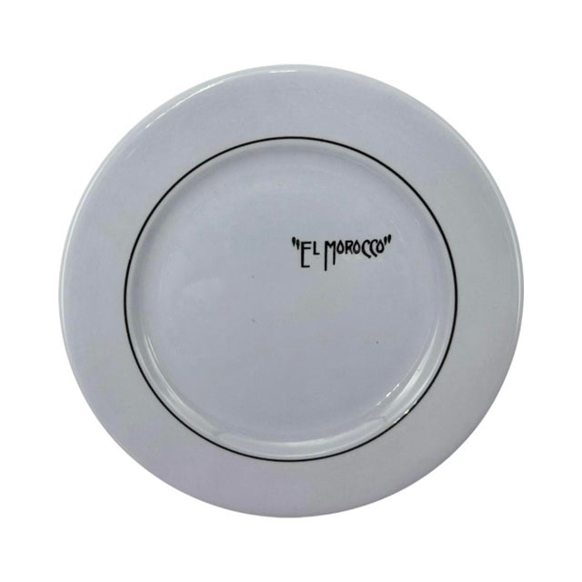 Mid 20th Century Vintage El Morocco Nyc Nightclub Salad Dessert Plate For Sale - Image 5 of 12