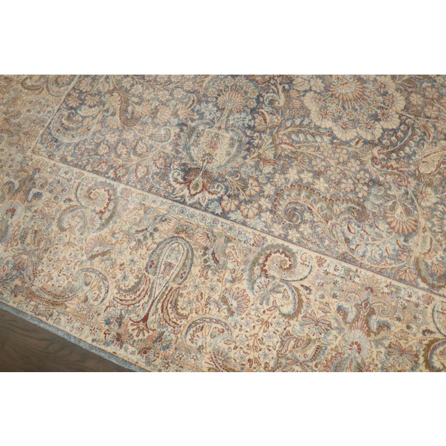 Floral Antique Washed Persian Kerman rug no. j5328 For Sale In New York - Image 6 of 11