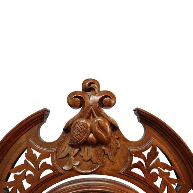 Carved Walnut Marble Top 3 Drawer Dresser With Extra Hidden Drawer C1880 For Sale - Image 9 of 12