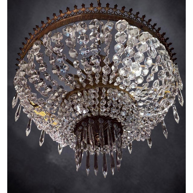 Antique Empire Ceiling Lamp, 1890s For Sale - Image 5 of 6
