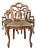 Vintage Italian Walnut Veneer Dining Chairs, Set of 6 For Sale