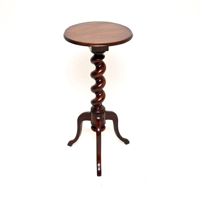 Antique Victorian Barley Twist Occasional Table, 1850 For Sale - Image 10 of 10