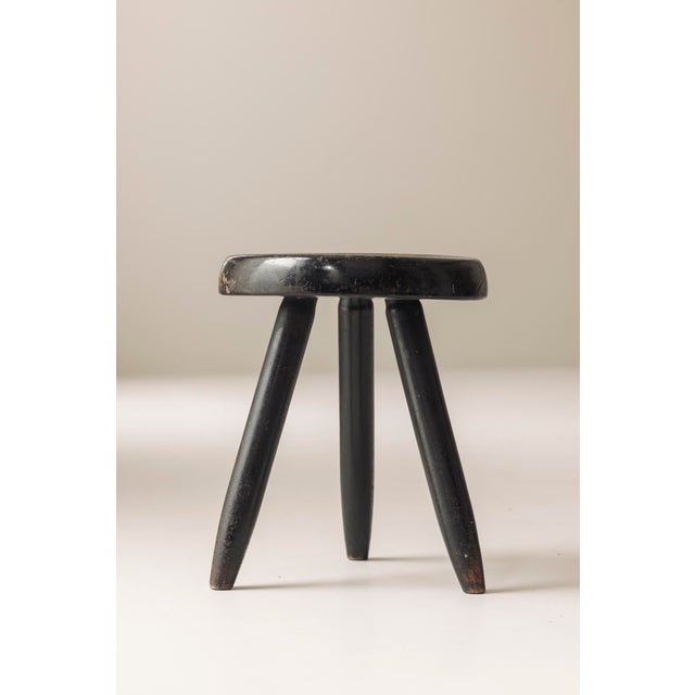 1950s Vintage French High Berger Stool by Charlotte Perriand, 1950s For Sale - Image 5 of 16