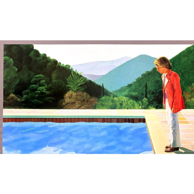 Figurative David Hockney Portrait of an Artist (Pool With Two Figures) Original 1988 Retrospective the Metropolitan Museum of Art Poster For Sale - Image 3 of 11