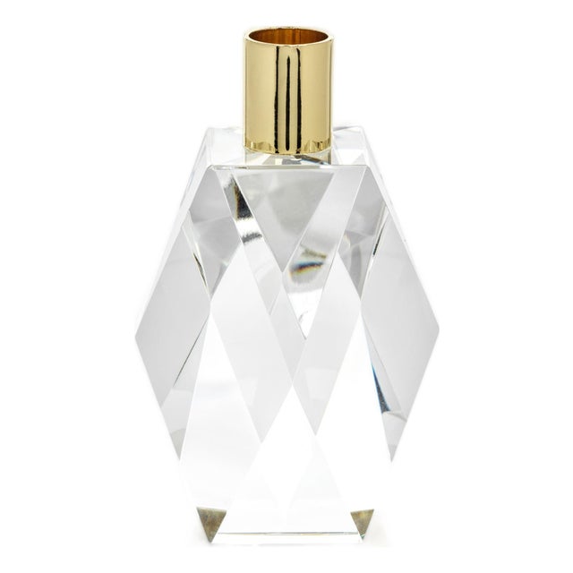 Florella Diamond Crystal Candle Holder For Sale