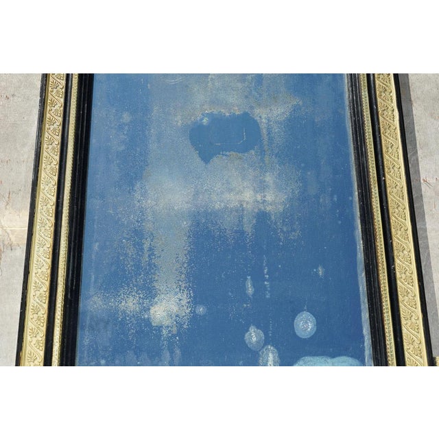 Metal Italian Foxed Glass Mirror with Gilt Frame, 1840s For Sale - Image 7 of 18