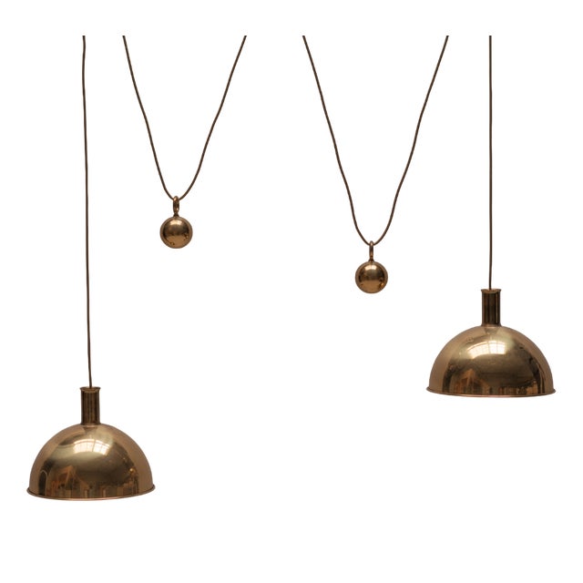 Posa Double Pendant Lamp by Florian Schulz, 1970s For Sale