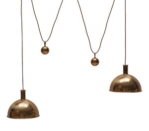 Posa Double Pendant Lamp by Florian Schulz, 1970s