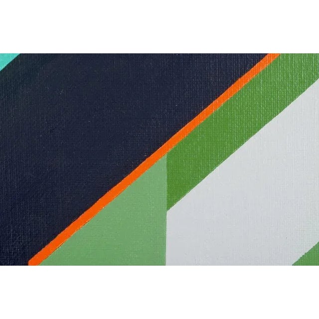 1970s Wilhelm Lindvall, Geometric Composition, 1970s, Oil on Canvas For Sale - Image 5 of 8
