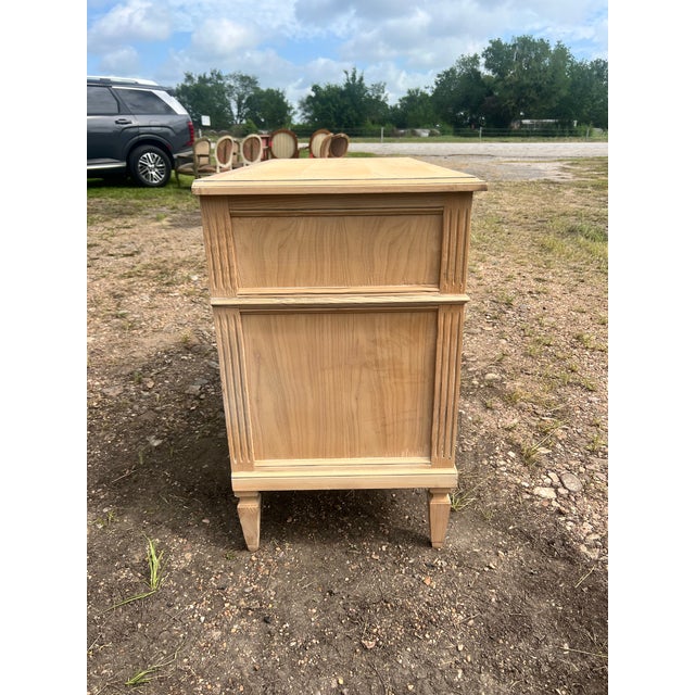 French 19th Century Louis XVI Bleached Walnut Chest of Drawers or Commode For Sale - Image 4 of 12