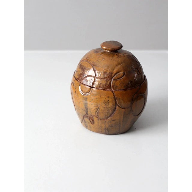 Late 20th Century Vintage Studio Pottery Jar For Sale - Image 5 of 10