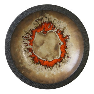 Ceramic Wall Plate from Løvemose Keramik, 1960s For Sale