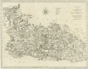 Large Antique County Map, 1805
