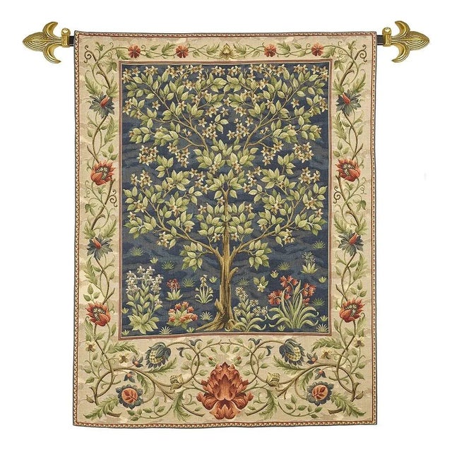 This tapestry is also known as The Garden and is from an embroidered wool portiere designed by John Henry Dearle...