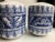 Vintage Mexican Hand-Painted Tlalpujahua Salt & Pepper Shakers in Blue & White-a Pair For Sale - Image 4 of 6