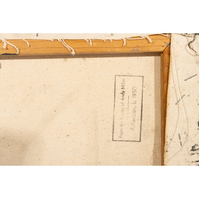 Late 20th Century Andy Miller Abstract Composition Oil on Canvas For Sale - Image 5 of 7