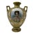 Antique Japanese Nippon Hand Painted Portrait Porcelain Vase With Moriage & Jeweled Decoration, Circa 1905 For Sale