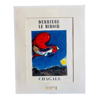 1950 Marc Chagall Derriere Le Miroir Cover With Mounted Signature For Sale
