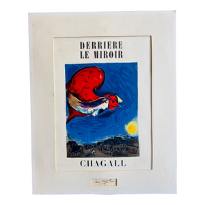 1950 Marc Chagall Derriere Le Miroir Cover With Mounted Signature