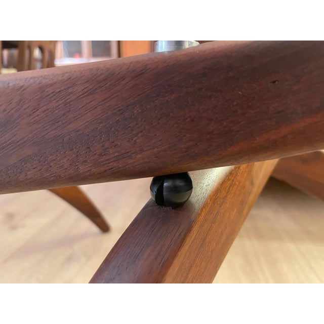 Wood Mid 20th Century Attributed Forest Wilson Sculptural Walnut and Glass Coffee Table For Sale - Image 7 of 10