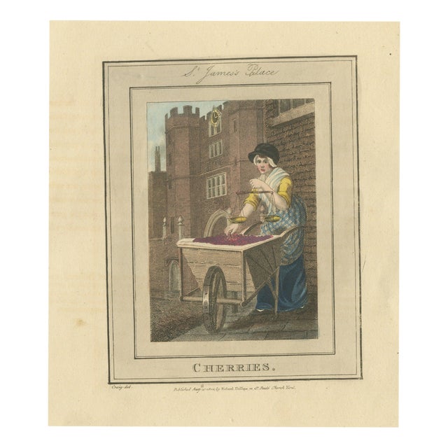 Cherries, St. Jamess Place, Cries of London, 1804 For Sale