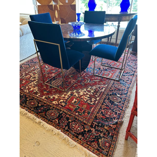 Large Hand Knotted Antique Persian Heriz Rug For Sale - Image 13 of 13