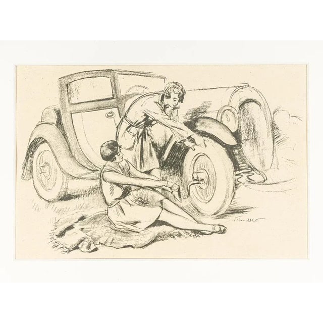The Automobile and the Woman, Heliogravure on Paper, Framed For Sale - Image 4 of 9