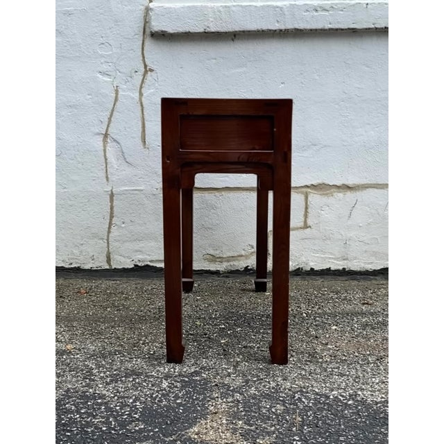 Antique Asian Style console table. Elaborate carving, handsome legs. This item is in good used antique condition, with...