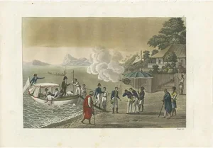 Ferrario, The Landing of French Troops on Timor, 1831, Print on Paper