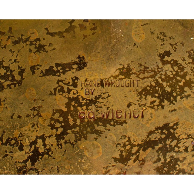 Biomorphic Brass Tray by Ed Wiener For Sale - Image 9 of 9