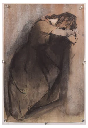 Study of a Lady, 1890, Charcoal on Paper