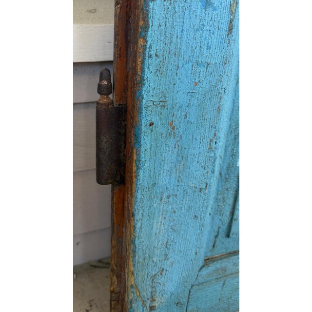 18Thc Original Painted Door From New England For Sale - Image 4 of 14