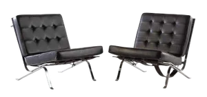 De Sede Robert Haussmann Mid Century Modern Architectural Leather Rh 301 Lounge Chairs - a Pair