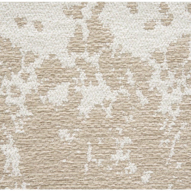 Modern Dappled Woven Pillow Cover in Oyster, 22x22 Pillow For Sale - Image 3 of 3