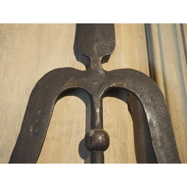 Pair of Tall and Decorative Wood and Iron Halberds, Circa 1900 | Chairish