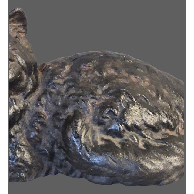 Antique Cast Iron Black Cat Doorstop For Sale - Image 4 of 11
