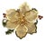 1960s Vintage Americana Hollywood Regency Gold Mesh Christmas Poinsettia Brooch, MC Manufacturing For Sale