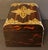 Circa 1880 coromandel brass mounted jewelry box, English. Bramah's patent lock, London. Goth revival strapwork mounts are...
