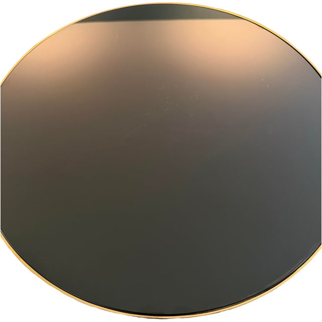 Phase Design Downtown Coffee Table & C-Table Set by Reza Feiz | Smoked Brass & Black Spandrel Glass For Sale - Image 12 of 12