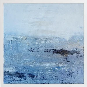 "Coastal" Contemporary Abstract Seascape Original Painting, Framed