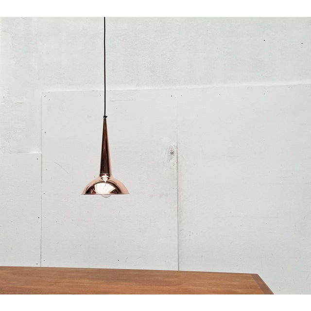 Mid-Century Modern Danish Copper Cone Pendant Lamp, 1950s For Sale - Image 6 of 18