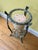 Large Antique Indoor/Outdoor Candleholder in Cast Iron and Glass For Sale - Image 3 of 6