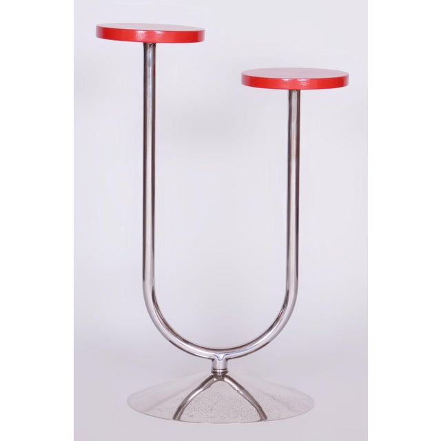 Bauhaus Chrome Flower Stand attributed to Robert Slezak, 1930s For Sale - Image 4 of 9