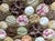 1960s Hippie-Chic Japanese Cotton Medallion Quilt — Chocolate Brown & Pink Floral Circles, Hand Quilted, 66x88P For Sale - Image 5 of 18