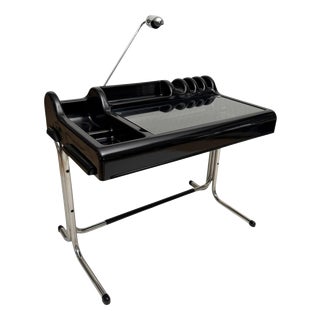 Black Orix Desk by Vittorio Parigi & Nani Prina for Molteni, Italy, 1970s For Sale