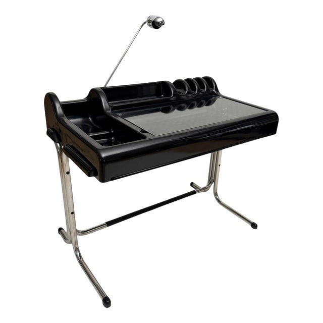 Black Orix Desk by Vittorio Parigi & Nani Prina for Molteni, Italy, 1970s For Sale