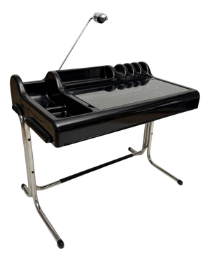 Black Orix Desk by Vittorio Parigi & Nani Prina for Molteni, Italy, 1970s