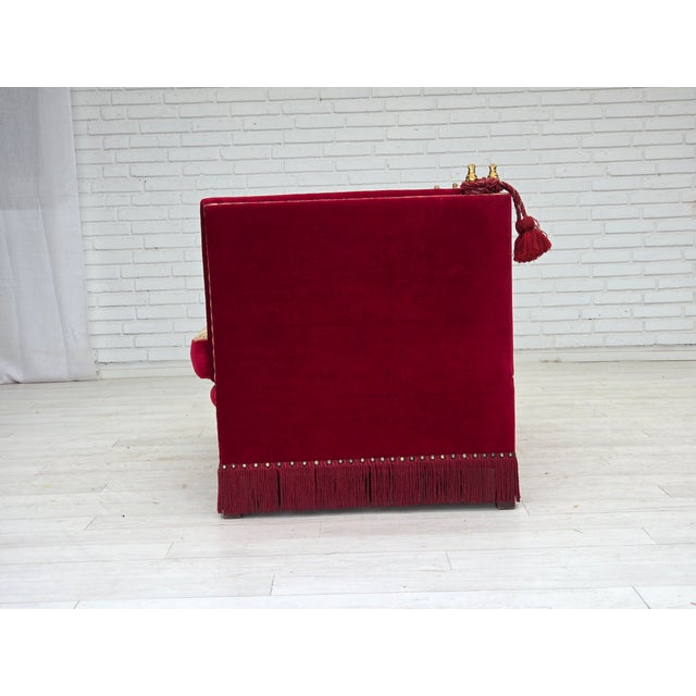 Spanish Sofa in Velour with Ash Legs, Denmark, 1970s For Sale - Image 18 of 18