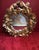 Brass 19th Century Italian Distress Gilt Mirror Frame With Cherubs Wreath For Sale - Image 8 of 8